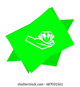 diamond, hand, icon