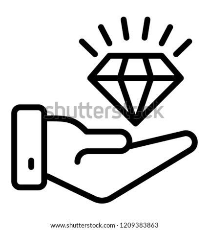 Diamond in hand representing premium client 
