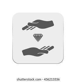 Diamond in hands Icon