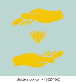 Diamond in hands Icon