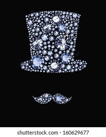 Diamond Hat And Mustaches
