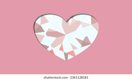 diamond heart, high quality vector 