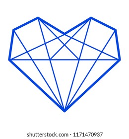 Icono del corazón del diamante