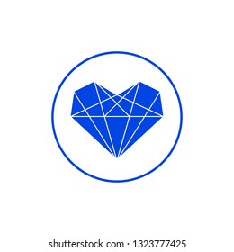 Diamond heart icon 