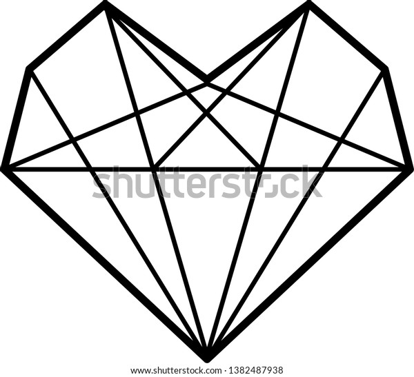 Diamond Heart Logo Vector Illustration Stock Vector Royalty Free Diamond Heart Logo Vector Illustration Stock Vector Royalty Free