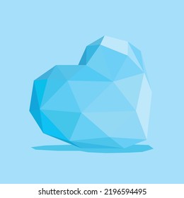 diamond heart polygon graphic vector