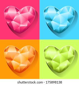 Diamond heart set