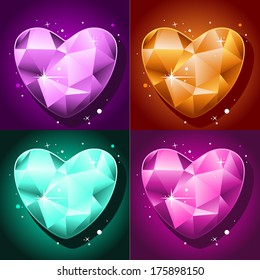 Diamond heart set