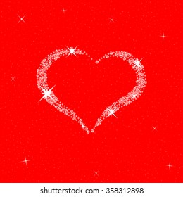 Diamond heart for Valentine's Day. Vector template for your design.
