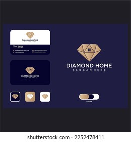 diamond home logo design graphic template