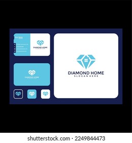 plantilla de diseño del logotipo del hogar de diamantes