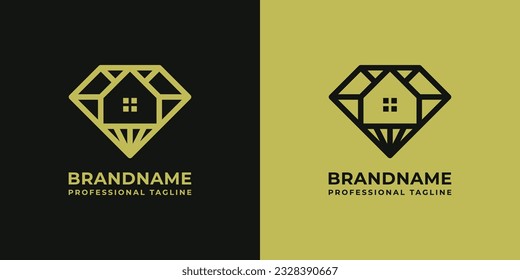 Diamond Home Logo, suitable for any business related to Home and Diamonds