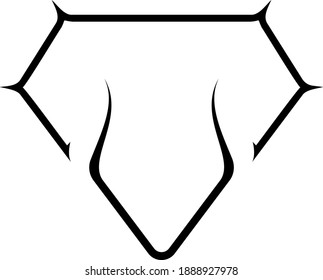 
trabajo de logotipo de diamante y cuerno