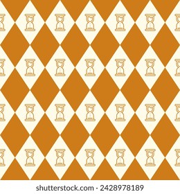 Diamond Hourglass Vector Seamless Pattern