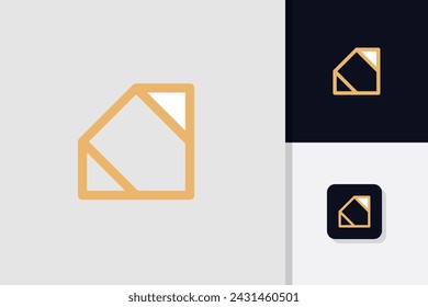 diamond house logo design vector template