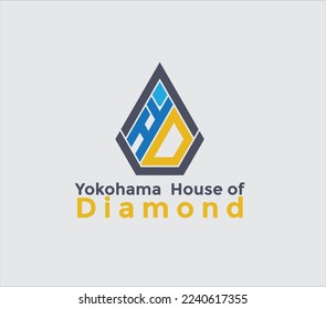 Casa de Diamantes. Diseño del logotipo del vector