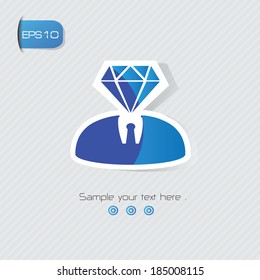 Diamond human symbol,vector