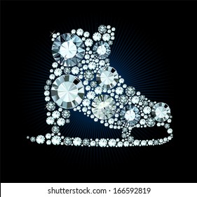 Diamond Ice Skates Sign