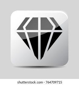 diamond icon 3d, for Internet icon and application icon. Vector eps 10.