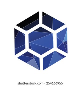 diamond icon Abstract Triangle Geometrical background 