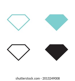 icono del diamante para aplicaciones y sitios web