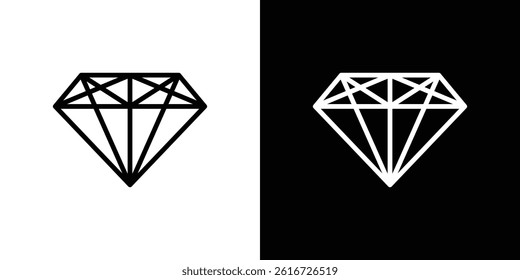 Diamond icon for banner and packaging design. Vector illustration