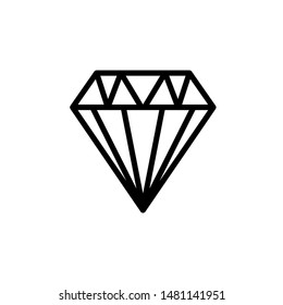 Diamond Icon Best Vector Emblem Isolated Illustration , Gold Luxury Woman Fashion , Outline Solid Background White
