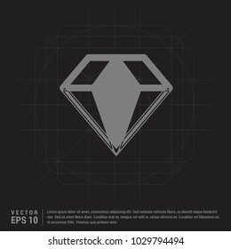 Diamond icon - Black Creative Background