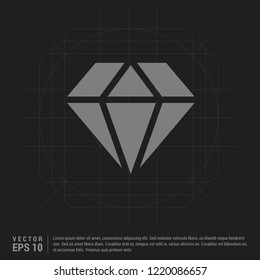 Diamond icon - Black Creative Background - Free vector icon