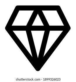 Diamond icon black outline, you can use for commercial