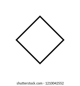 Diamond icon black and white vector illustration