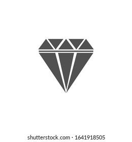 Icono de diamantes Estilo de vectores blanco y negro en fondo blanco