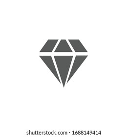 Icono de diamante Gráfico vectorial blanco y negro