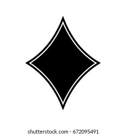 Diamond icon black and white vector illustration
