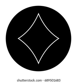 Diamond icon black and white vector illustration