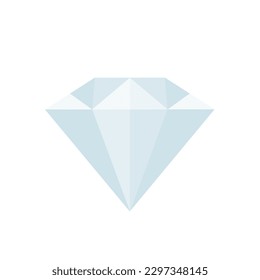 Icono de diamante. Gema azul brillando. Preciosa ilustración vectorial aislada de joyas.