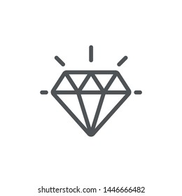 
Diamond icon. Brilliant symbol vector