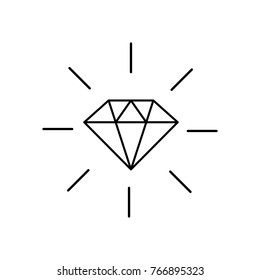 Diamond Icon. Brilliant Vector Icon