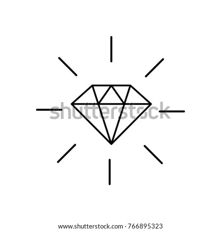 Diamond icon. Brilliant vector icon