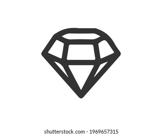Diamond icon. Brilliant vector icon. EPS 10.