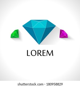 Diamond icon / business background