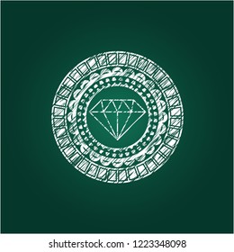 diamond icon with chalkboard texture