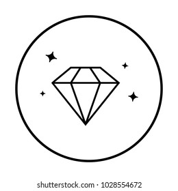 Diamond icon in circle 