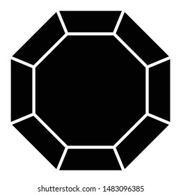 Diamond icon in circle. Diamond vector icon. Gemstone symbol. Perfect use for website, design, pattern, etc.