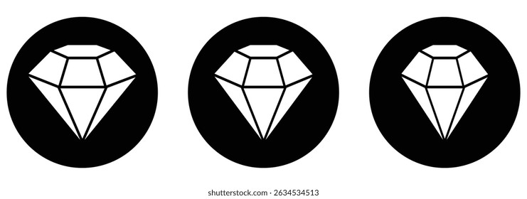 Colección de icono de diamante. Diferentes Formas de diamantes. Colección de diamantes de piedras preciosas. Conjunto de símbolos de icono de diamante. Diamantes en diferentes Formas y cortes.