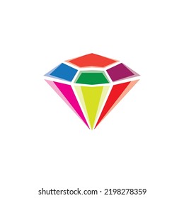 diamond icon color web design vector illustration