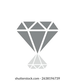 Diamond icon. Colored vector illustration.