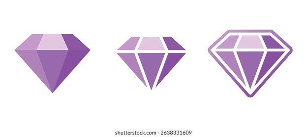 Diamond icon. Colored vector illustration.