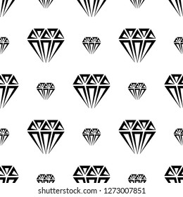 Diamond Icon, Diamond Cut Seamless Pattern Vector Art Illustration