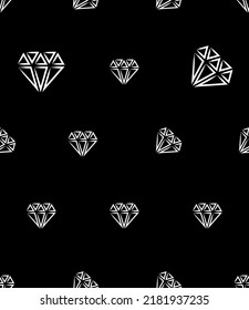 Diamantensymbol, Diamantschnitt nahtlose Mustervektor-Kunstillustration